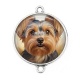 Connecteur Cabochon Argent - chien