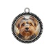 Pendentif Cabochon Argent - chien