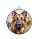 Pendentif Cabochon Argent - chien