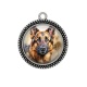 Pendentif Cabochon Argent - chien