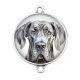 Connecteur Cabochon Argent - chien