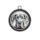 Pendentif Cabochon Argent - chien