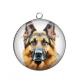Pendentif Cabochon Argent - chien