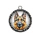 Pendentif Cabochon Argent - chien