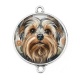 Connecteur Cabochon Argent - chien