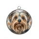 Pendentif Cabochon Argent - chien