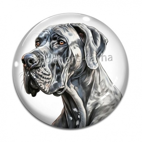 Cabochon Verre - chien