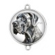 Connecteur Cabochon Argent - chien
