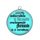 Pendentif Cabochon Argent - adorable