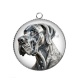 Pendentif Cabochon Argent - chien