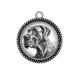 Pendentif Cabochon Argent - chien