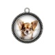 Pendentif Cabochon Argent - chien