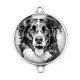 Connecteur Cabochon Argent - chien