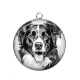 Pendentif Cabochon Argent - chien