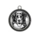 Pendentif Cabochon Argent - chien