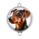 Connecteur Cabochon Argent - chien
