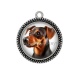 Pendentif Cabochon Argent - chien