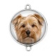 Connecteur Cabochon Argent - chien