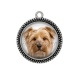 Pendentif Cabochon Argent - chien