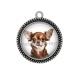 Pendentif Cabochon Argent - chien