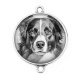 Connecteur Cabochon Argent - chien