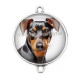 Connecteur Cabochon Argent - chien