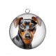 Pendentif Cabochon Argent - chien
