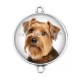 Connecteur Cabochon Argent - chien