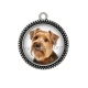 Pendentif Cabochon Argent - chien