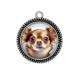 Pendentif Cabochon Argent - chien
