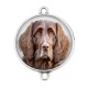 Connecteur Cabochon Argent - chien