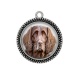 Pendentif Cabochon Argent - chien
