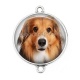 Connecteur Cabochon Argent - chien