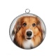 Pendentif Cabochon Argent - chien