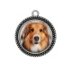 Pendentif Cabochon Argent - chien