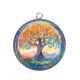 Pendentif Cabochon Argent - arbre de vie