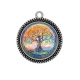 Pendentif Cabochon Argent - arbre de vie
