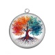 Pendentif Cabochon Argent - arbre de vie