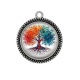 Pendentif Cabochon Argent - arbre de vie