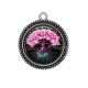 Pendentif Cabochon Argent - arbre de vie