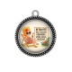 Pendentif Cabochon Argent - retraitée mais toujours débordée, apéro, sieste papotage