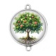 Connecteur Cabochon Argent - arbre de vie