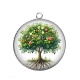 Pendentif Cabochon Argent - arbre de vie