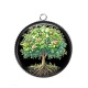 Pendentif Cabochon Argent - arbre de vie