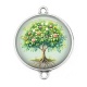Connecteur Cabochon Argent - arbre de vie