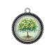 Pendentif Cabochon Argent - arbre de vie