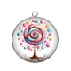 Pendentif Cabochon Argent - arbre de vie sucette