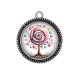 Pendentif Cabochon Argent - arbre de vie sucette