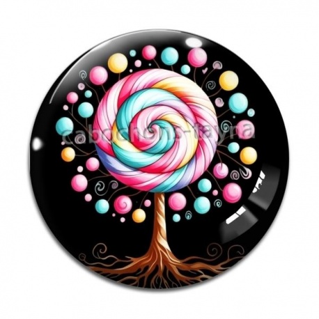 Cabochon Verre - arbre de vie