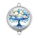 Connecteur Cabochon Argent - arbre de vie